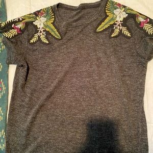 Embellished grey t-shirt